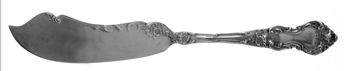 Meadow Rose (Sterling, 1907, No Monos) Flat Handle Master Butter Knife by Wallace Silver-1