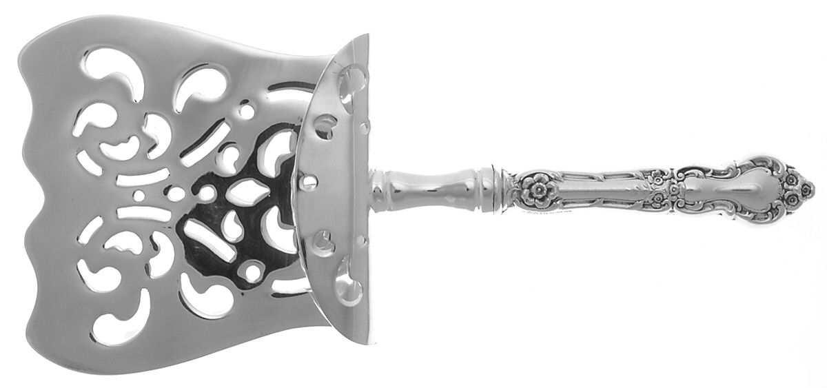 Meadow Rose (Sterling, 1907, No Monos) Hollow Asparagus Server with Silverplate Hood by Wallace Silver-1