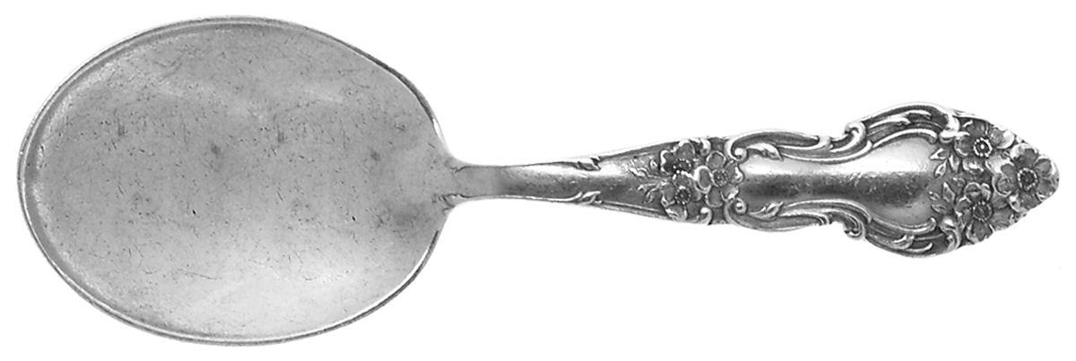 Meadow Rose (Sterling, 1907, No Monos) Straight Handle Baby Spoon by Wallace Silver-1