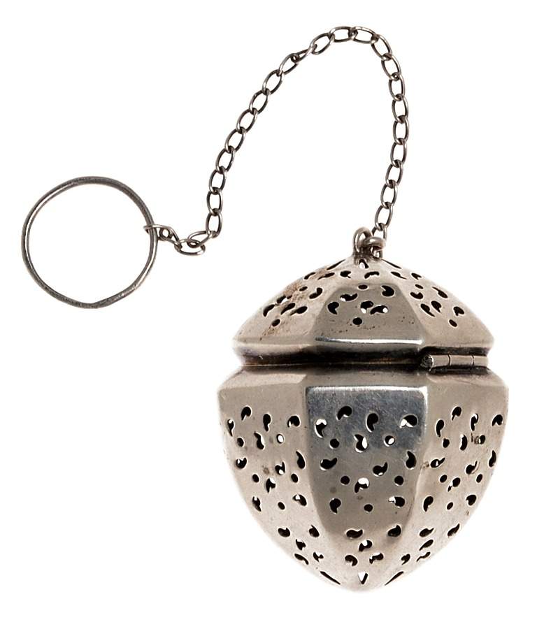 Sterling Hollowware Tea Ball with Chain by Watson-1