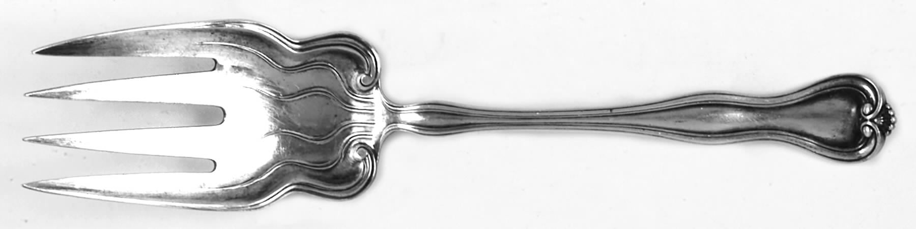 Mount Vernon (Sterling, 1907) Large Solid Cold Meat Serving Fork by Watson-1