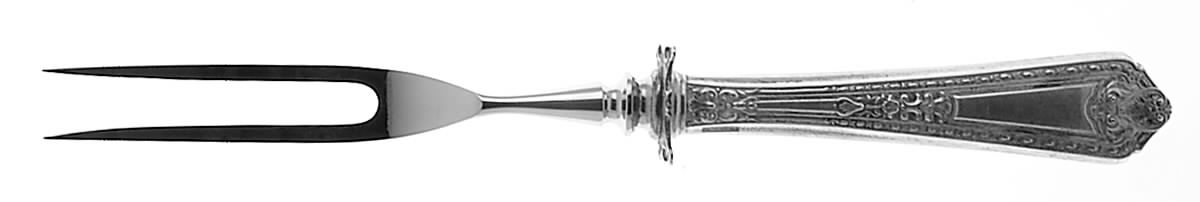 Navarre (Sterling, 1908) Small Steak Carving Fork with Stainless Prongs by Watson-1