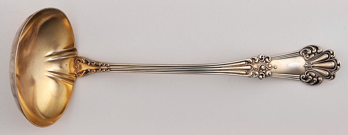 Olympia (Sterling, 1903, No Monogram) Oyster Ladle Solid Piece by Watson-1