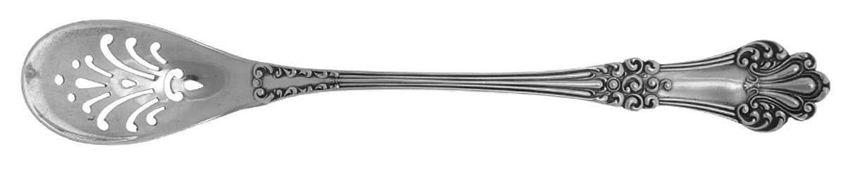 Olympia (Sterling, 1903, No Monogram) Pierced Bowl Short Handle Olive Spoon by Watson-1