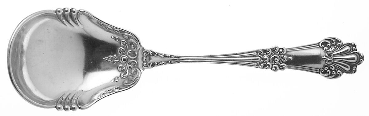 Olympia (Sterling, 1903, No Monogram) Preserve Spoon by Watson-1
