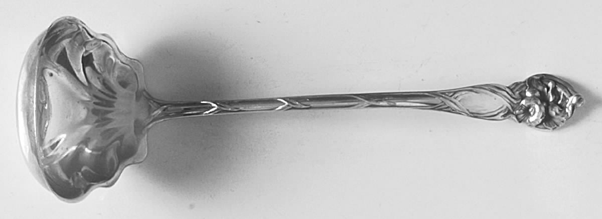 Orchid (Sterling, 1903) Solid Piece Cream Ladle by Watson-1