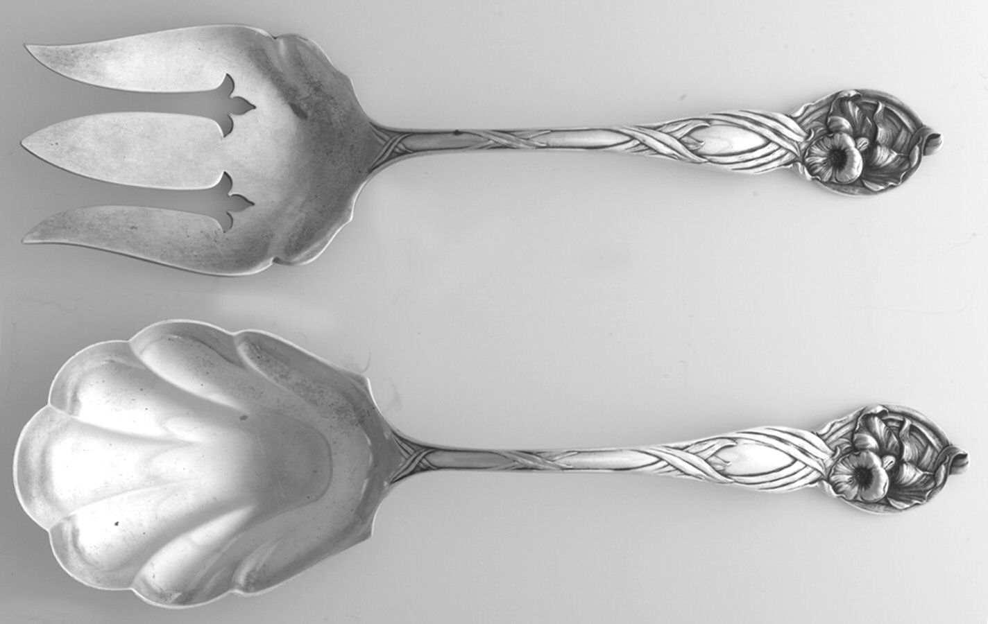 Orchid (Sterling, 1903) (2 Pc) Solid Salad Set by Watson-1