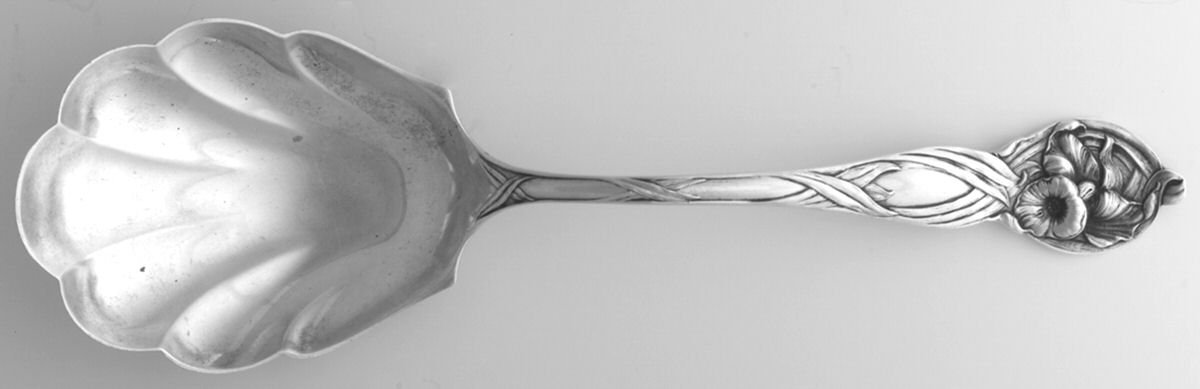 Orchid (Sterling, 1903) Solid Salad Serving Spoon by Watson-1