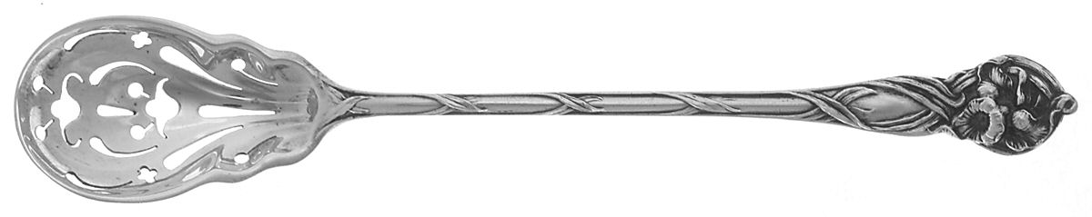 Orchid (Sterling, 1903) Pierced Bowl Short Handle Olive Spoon by Watson-1