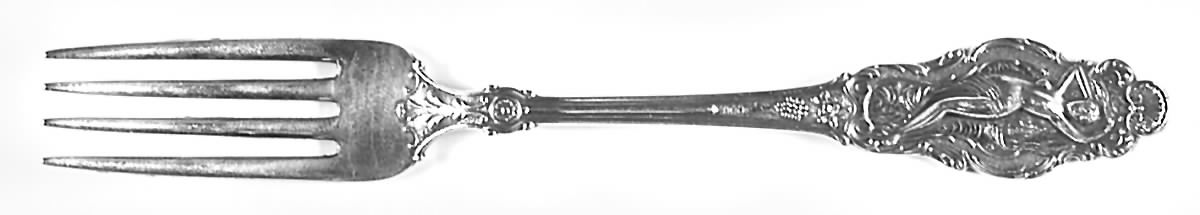 Phoebe (Sterling, 1895) Luncheon/Dessert Fork, Solid Piece by Watson-1