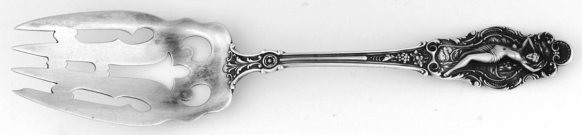 Phoebe (Sterling, 1895) Small Solid Cold Meat Serving Fork by Watson-1