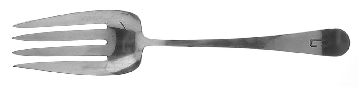 Priscilla Alden (Sterling, 1923) Medium Solid Cold Meat Serving Fork by Watson-1