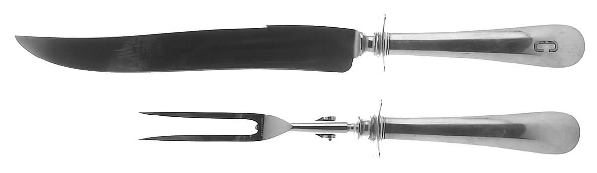 Priscilla Alden (Sterling, 1923) Large 2-Piece Roast Carving Set w/Stainless Blade by Watson-1