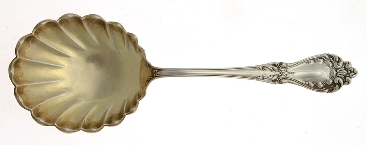 Princess (Sterling, 1900) Solid Shell Berry/Casserole Spoon by Watson-1
