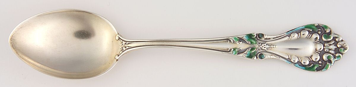Princess (Sterling, 1900) Enameled Demitasse Spoon by Watson-1