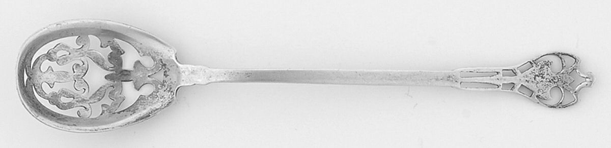 Putnam (Sterling, 1920) Pierced Bowl Short Handle Olive Spoon by Watson-1