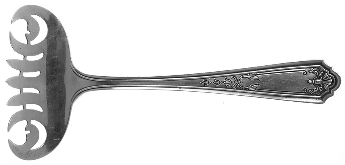 Queen Louise (Sterling, 1912)  Large Solid Tined Sardine Serving Fork by Watson-1