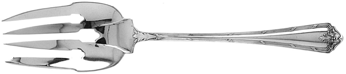 Rochambeau (Sterling, 1919) Large Solid Cold Meat Serving Fork by Watson-1