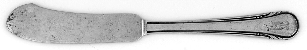 Tuscany (Sterling, 1927) Flat Handle Butter Spreader by Watson-1