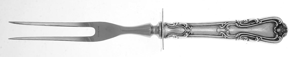 Victoria-New (Sterling, 1900) Large Stainless-Prong Roast Carving Fork by Watson-1