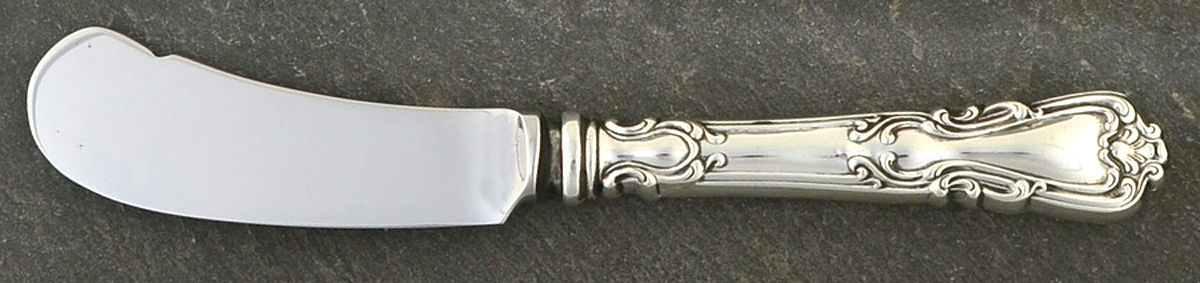 Victoria-New (Sterling, 1900) Butter Spreader Hollow Hdl-Paddle/Stainless Blade by Watson-1