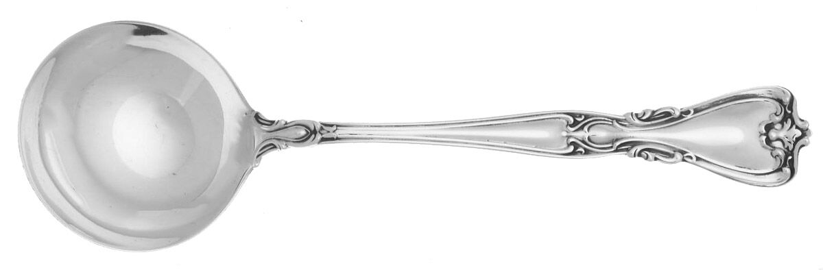 Victoria-New (Sterling, 1900) Large Round Bowl Soup Spoon (Bouillon) by Watson-1