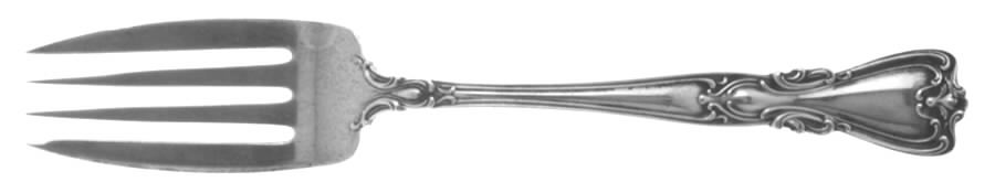 Victoria-New (Sterling, 1900) Small Solid Cold Meat Serving Fork by Watson-1