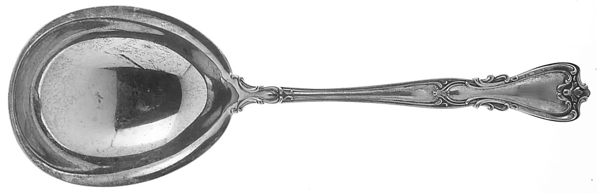 Victoria-New (Sterling, 1900) Large Solid Berry/Casserole Spoon by Watson-1