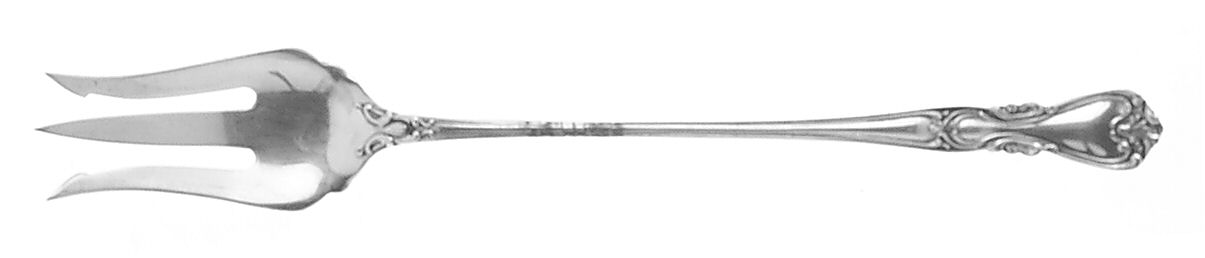 Victoria-New (Sterling, 1900) Short Handle Pickle/Olive Fork by Watson-1