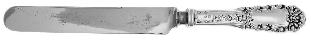 Victoria-Old (Sterling, 1890) Breakfast Knife with Silverplate Blade by Watson-1