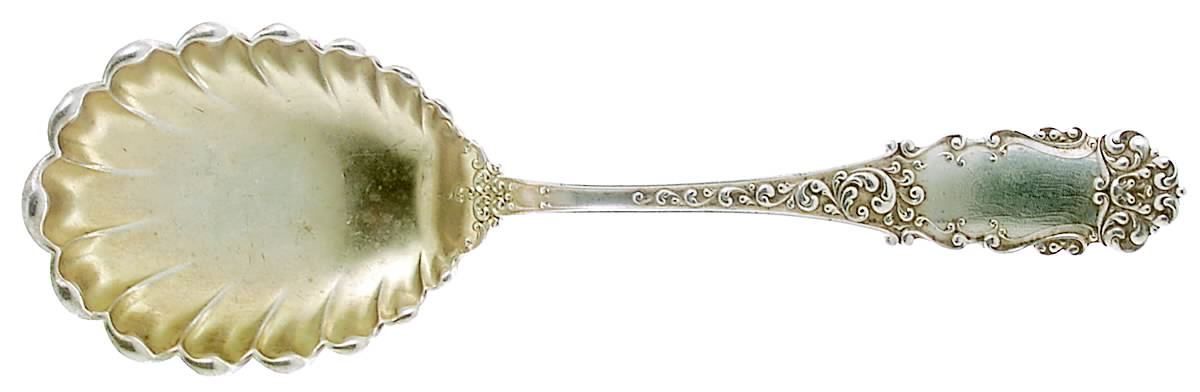 Victoria-Old (Sterling, 1890) Small Solid Berry/Casserole Spoon by Watson-1