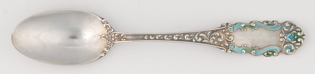Victoria-Old (Sterling, 1890) Enameled Youth Spoon by Watson-1