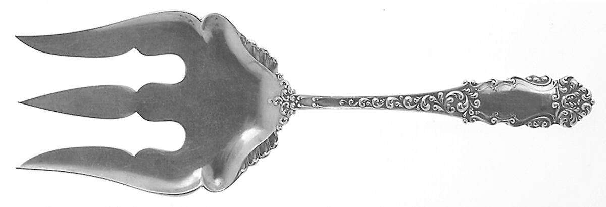 Victoria-Old (Sterling, 1890) Solid Toast Serving Fork by Watson-1