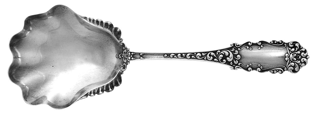 Victoria-Old (Sterling, 1890) Small Solid Berry/Casserole Spoon by Watson-1