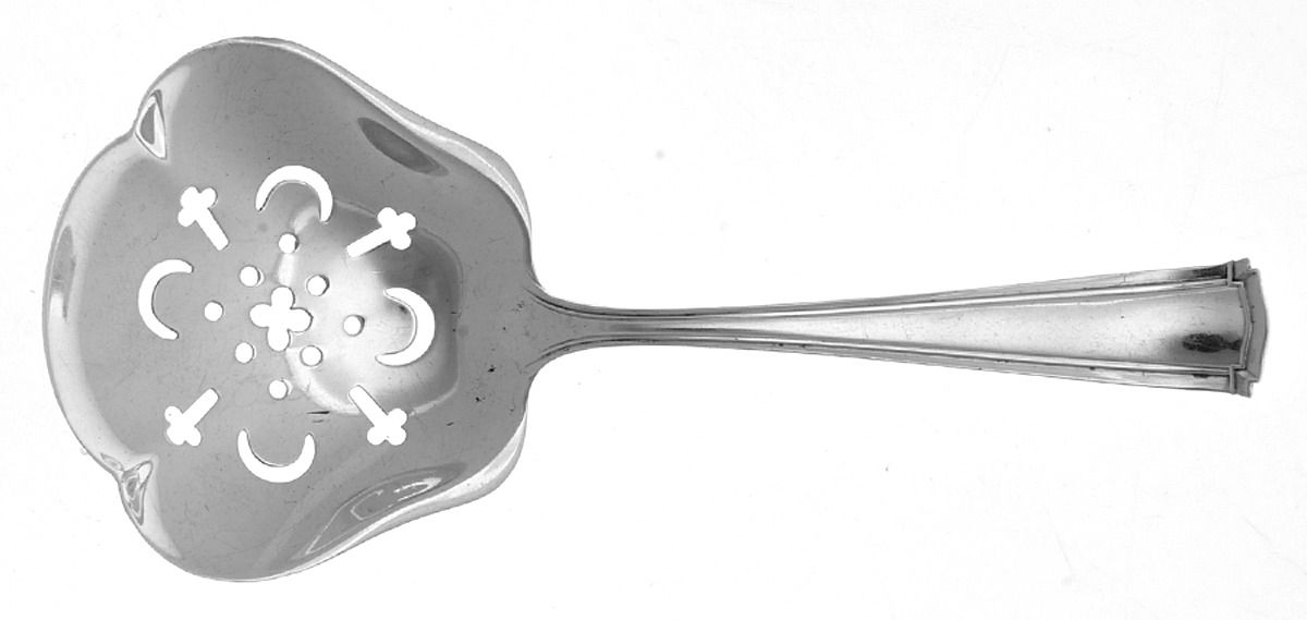 Wentworth (Sterling, 1913, No Monograms) Solid Bon Bon Spoon with Pierced Bowl by Watson-1