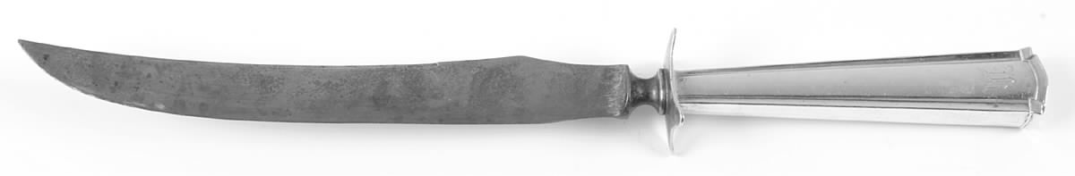 Wentworth (Sterling, 1913, No Monograms) Large Stainless Blade Roast Carving Knife by Watson-1