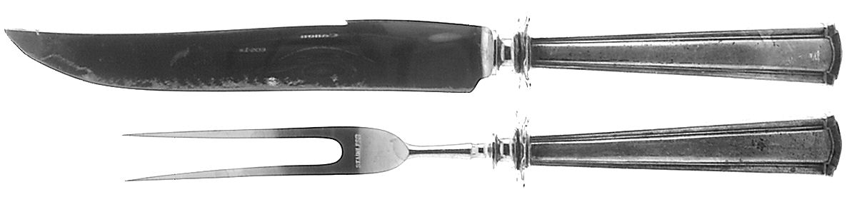 Wentworth (Sterling, 1913, No Monograms) Small Stainless Blade 2-Piece Steak Carving Set by Watson-1