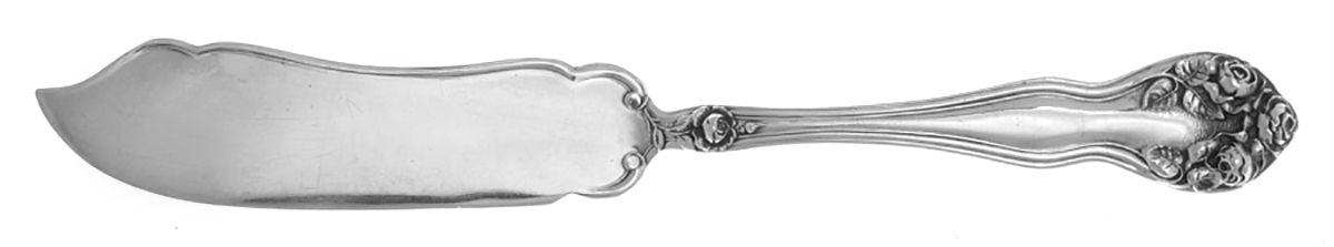 Wedding Rose (Sterling, 1900, No Monograms) Flat Handle Master Butter Knife by Watson-1