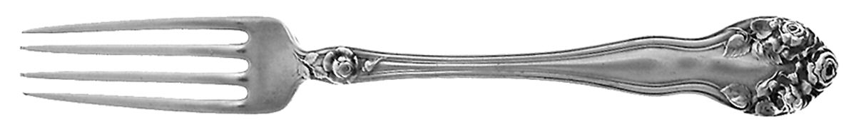 Wedding Rose (Sterling, 1900, No Monograms) Fork by Watson-1