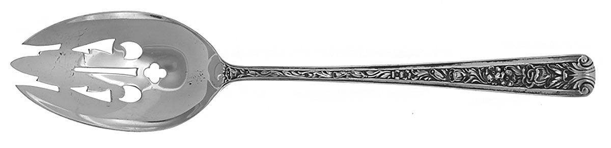Windsor Rose (Sterling, 1940) Pierced Tablespoon (Serving Spoon) by Watson-1