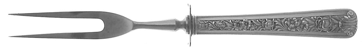 Windsor Rose (Sterling, 1940) Small Steak Carving Fork with Stainless Prongs by Watson-1