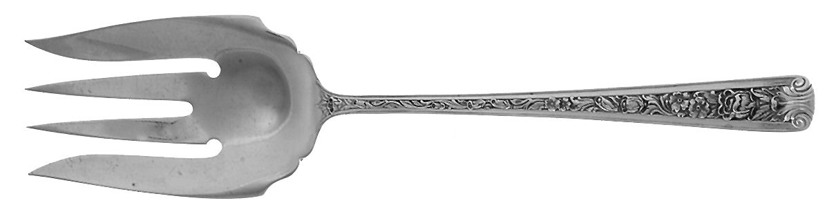 Windsor Rose (Sterling, 1940) Solid Salad Serving Fork by Watson-1