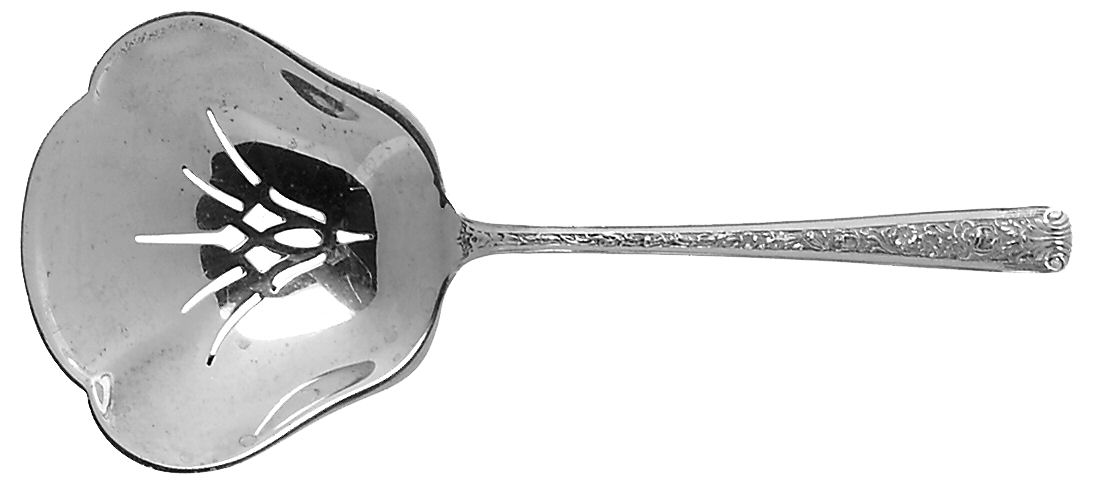 Windsor Rose (Sterling, 1940) Solid Bon Bon Spoon with Pierced Bowl by Watson-1