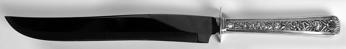 Windsor Rose (Sterling, 1940) Large Carving/Roast Knife StnlBl w/Sterling Guard by Watson-1