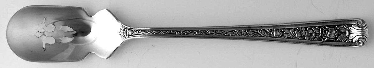 Windsor Rose (Sterling, 1940) Short Handled Olive Spoon with Pierced Bowl by Watson-1