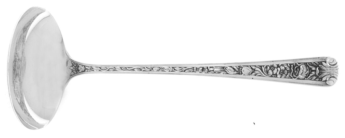 Windsor Rose (Sterling, 1940) Solid Piece Cream Ladle by Watson-1