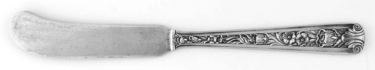 Windsor Rose (Sterling, 1940) Flat Handle Butter Spreader by Watson-1