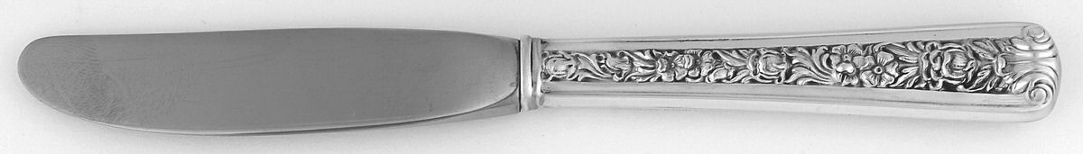 Windsor Rose (Sterling, 1940) Modern Hollow Butter Spreader (Stainless) by Watson-1