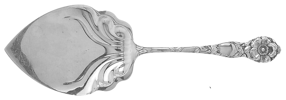 Wild Rose (Sterling, 1905) Large Solid Pie Knife by Watson-1