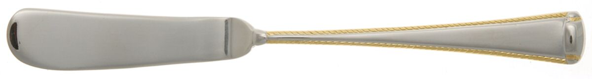Golden Monarch (Stainless, Gold Acct) Flat Handle Master Butter Knife by Wallace Silver-1